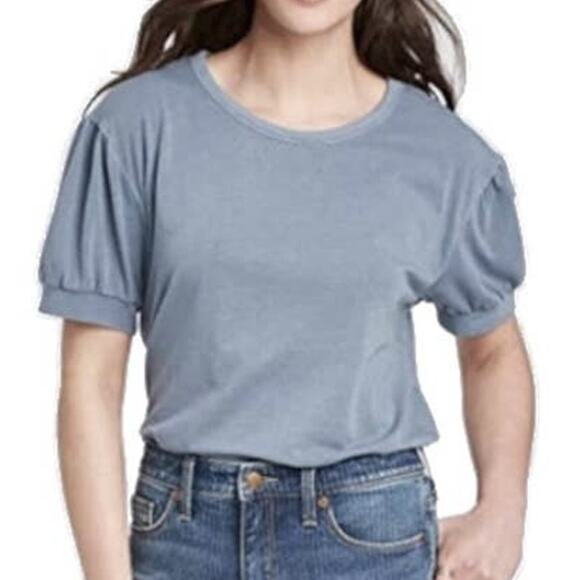 Universal Thread T-Shirt Puff Short Sleeves Womens Size S Blue New - Picture 1 of 7